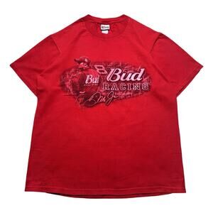 Vintage Chase Authentics Dale Earnhardt Jr #8 Budweiser Racing Red T Shirt M